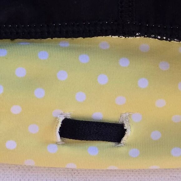 Dona Jo Womens Athletic Yellow White Polka Dot Tennis Pickleball Skort Medium - Picture 6 of 10